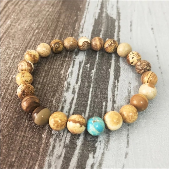 Set of picture jasper and emperor Jasper bracelets - Picture 4 of 6